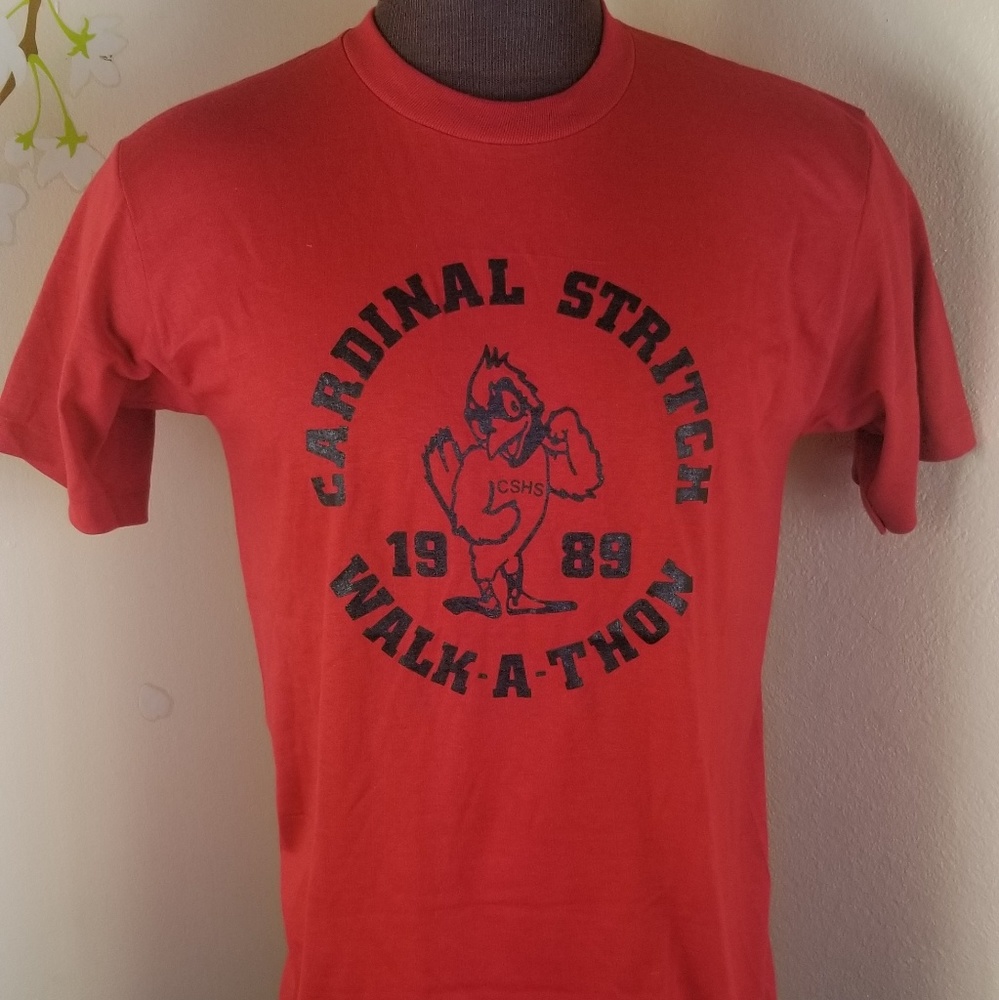 1989 Cardinal Stritch Walk A Thon L T-shirt